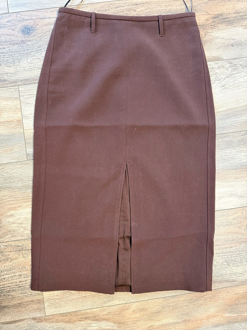 J. Crew Chocolate Brown Pencil Skirt with Front Slit